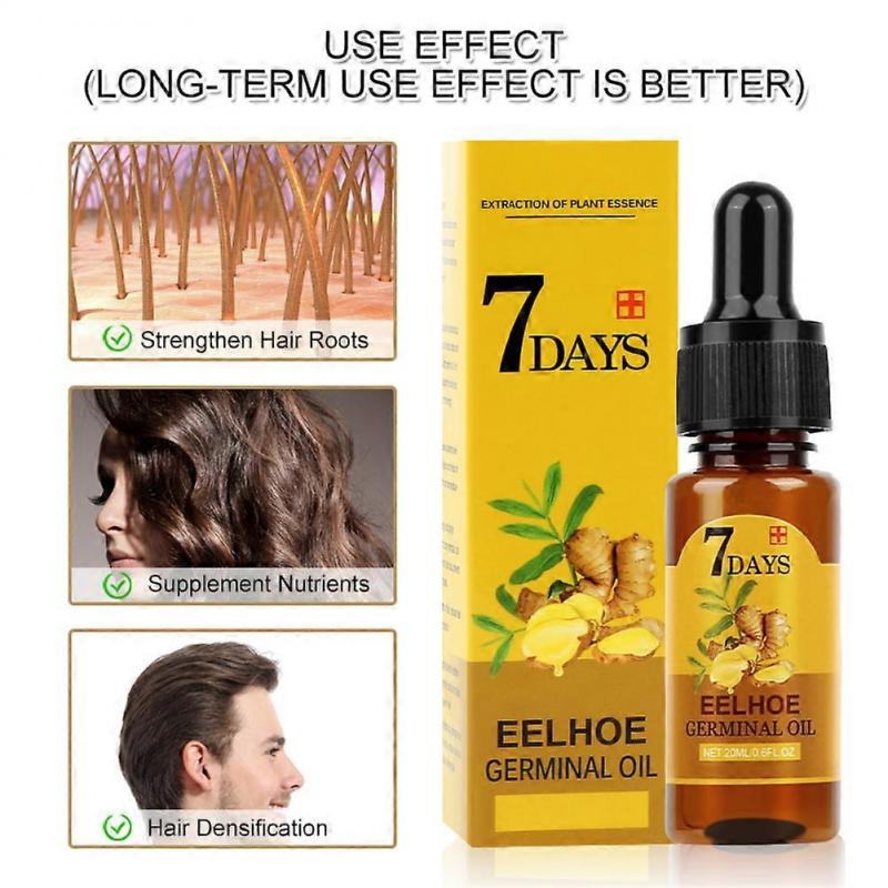 2pcs Hair Growth Essence Natural Beauty Hair Growth Fluid Ginger Hair Growth Essence Oil