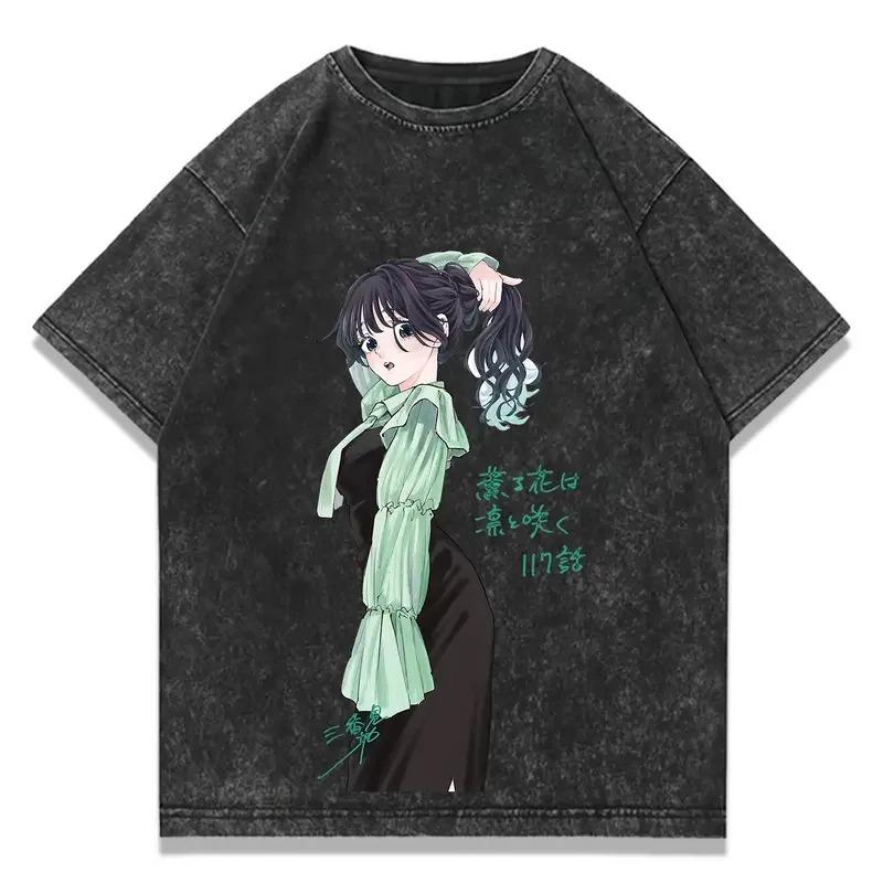 

The Fragrant Flower Blooms with Dignity Anime Lover Washed Tshirt Year Round Clothing Personality Clothes Plus Size Unisex Tee XL