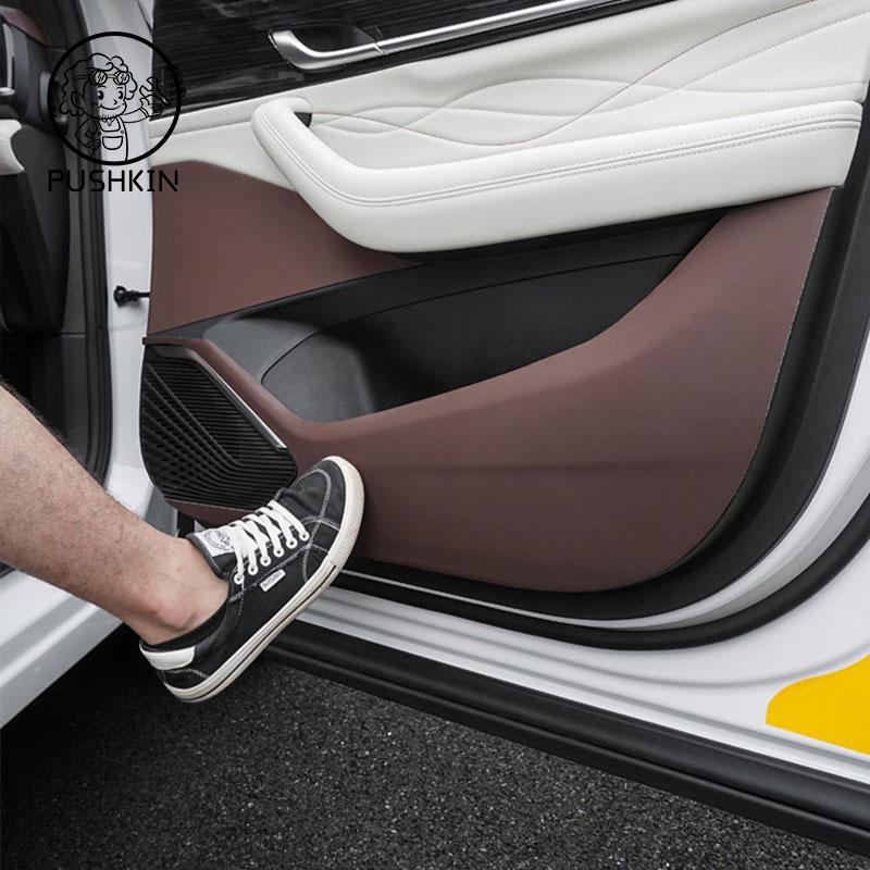Car Door Anti Kick Pad Leather Protection Film for GEELY Monjaro KX11    Protector Stickers  Trim Car Accessories