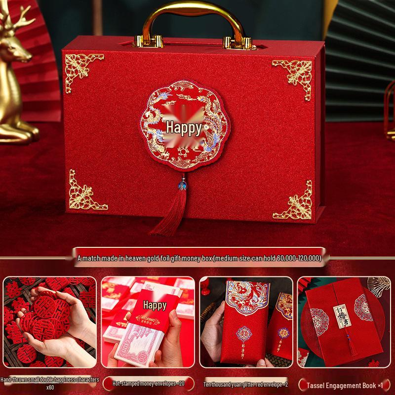 Luxury Betrothal Gift Box: Elegant Engagement & Wedding Decoration for Bride Price Cash