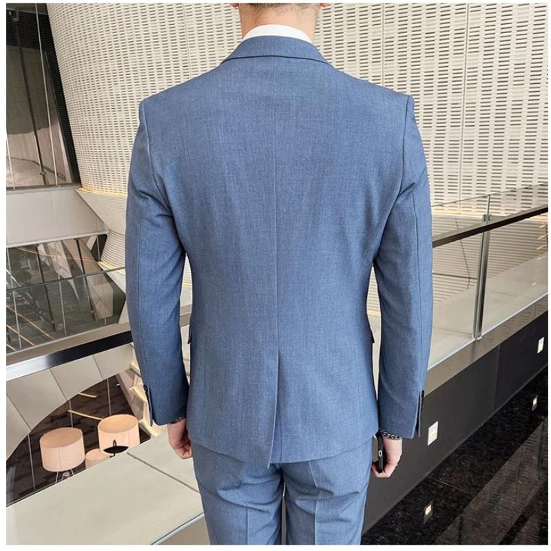 Herren Business Anzug Slim-fit Hochzeitsanzug Zweiteiliges Set XS-5XL Stilvoll Gutaussehend Alles-in-einem Bankett Hose Krawatte Beigeben