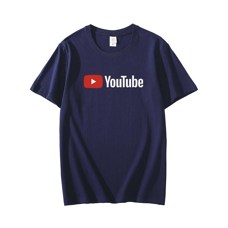 YouTube Youtobe Video Site Surrounding Short Sleeve Tshirt Mens and Womens Photography Video Shirt Group Clothing Cotton