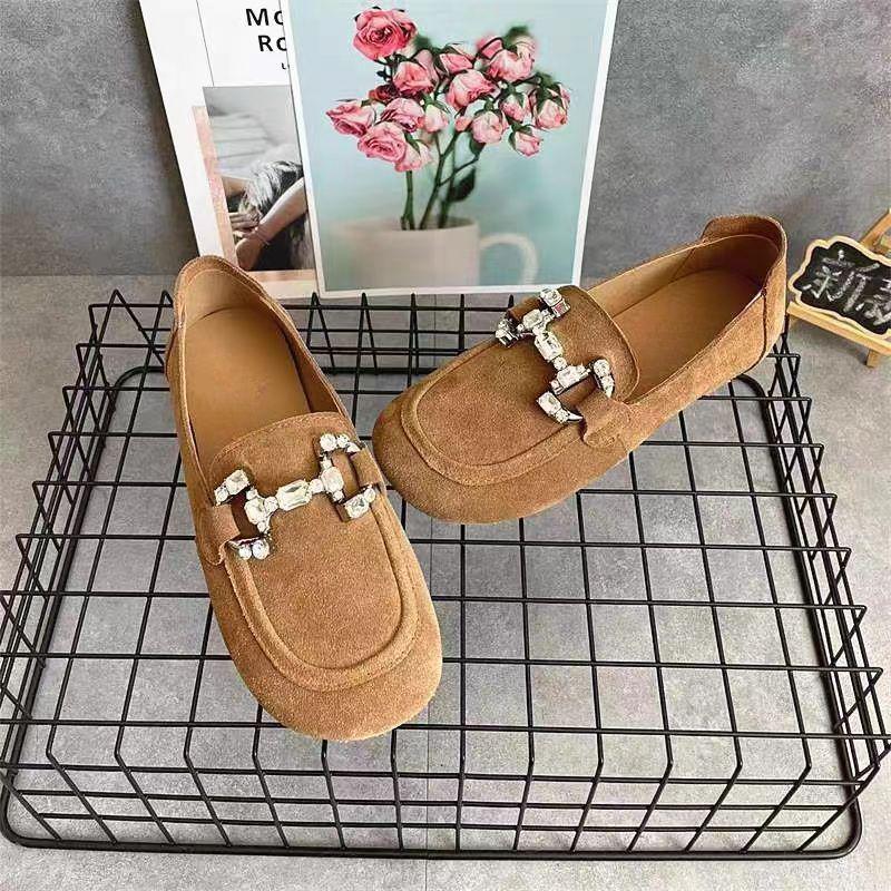 2025 Spring Women's Retro Suede Soft Sole Loafers - Versatile Round Toe Flats