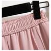 DIMANAF 2026 Summer New Plus Size Women Long Pants Loose Casual Elastic Waist Fashion Lady Bottoms Clothing Solid