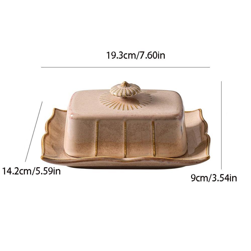 Exquisite Butter Tray Rectangular Cheese Fresh-keeping Box Baking Tools Butter Dish  Hotel
