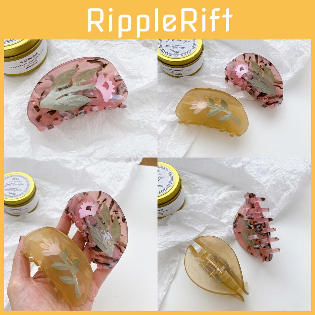 Elegant Floral Acetate Hair Claw Clip For Women Beautiful Spring Style Accessory