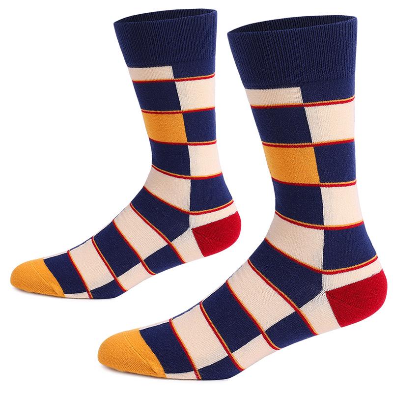 Men's High Waist Trendy Long Socks - European American Autumn Winter Style Plus Size 4348