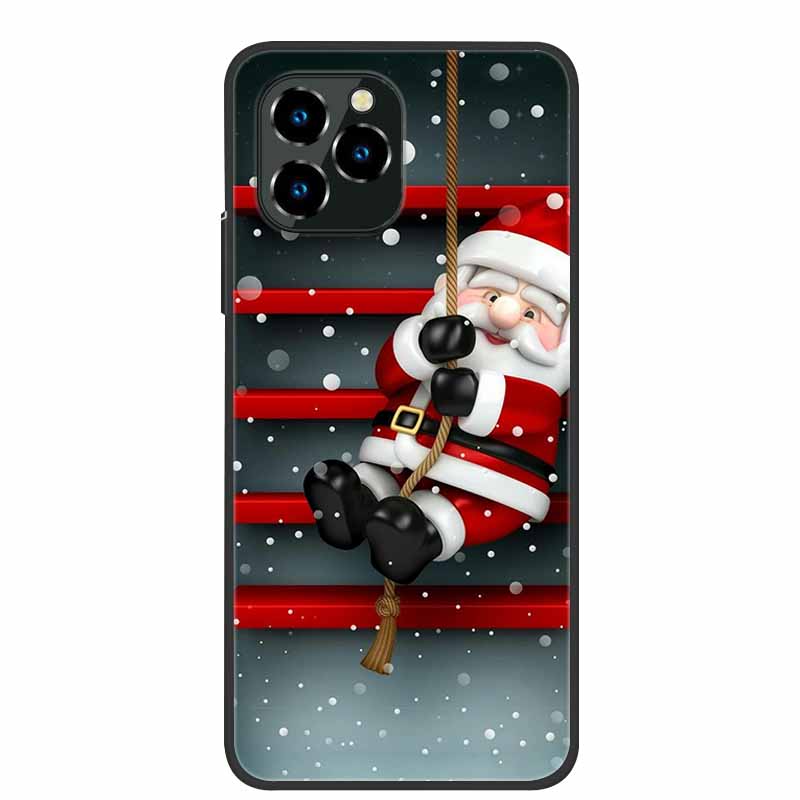 Phone Case For Oukitel C21 Pro Christmas Silicone TPU Soft Cover For Oukitel C21 Pro Coque Protector Bumper OukitelC21 Elk Funda