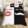 3D Valentine's Day Duvet Cover 2/3 Pieces Romantic Love Bedding Set AU/DE/EU Full Size Luxury Duvet Cover Polyester Soft Couple Cover