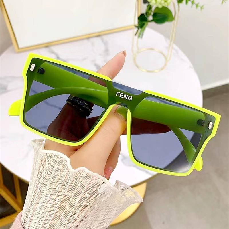 Oversized Sunglasses Woman Fashion Rimless Vintage Square Sun Glasses Eyeglasses Luxury Brand Design UV400 Female Shades Eyewear