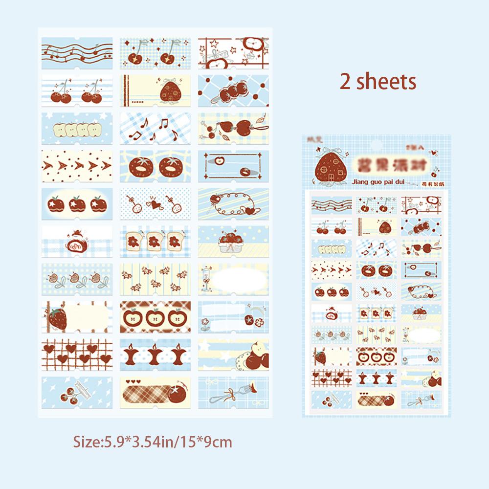 

Sticker Pack Sauce Fruit Party Sweet and Clever Diary Series Handmade Account Stickers Decoration Base Collage Material синій