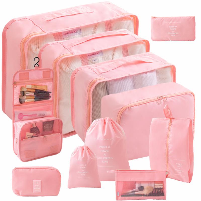 Cross-Border Travel Storage Bag Set: 8-Piece and 9-Piece Clothing Organizer