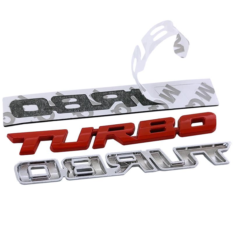 3D Car Sticker Turbocharged Turbo Metal Badge Car Modification Accessories Rear Marked Side Marking Decorative Car Sticker