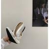 New Mesh Lace Bag Head Half Slippers Women Summer Wear Half Single Shoes Cool Slippers