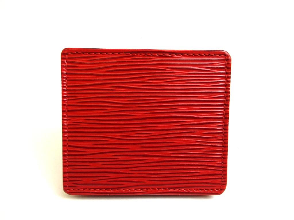 Authentic LOUIS VUITTON Epi Red Leather Coin Purse Porto Monnaie Boite #a991  Refurbished
