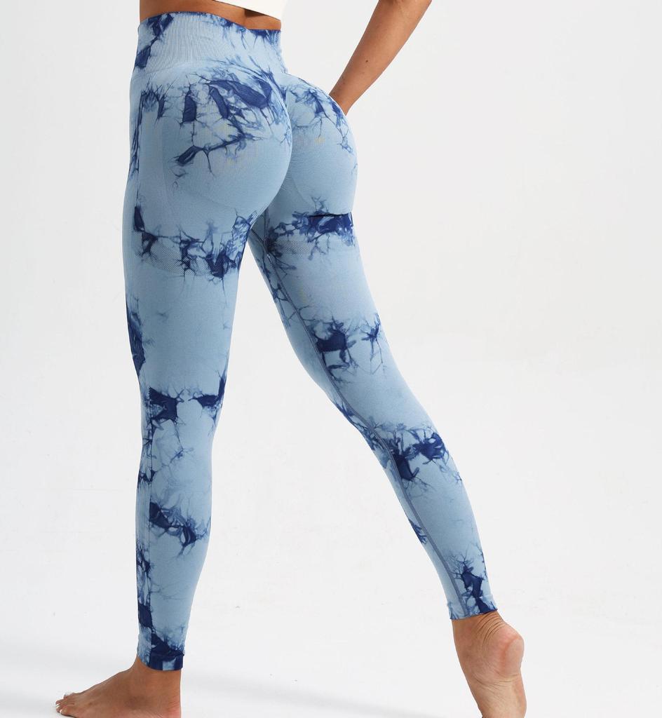 Southeast Asia Style Tie-Dye Butt-Lifting Yoga Pants