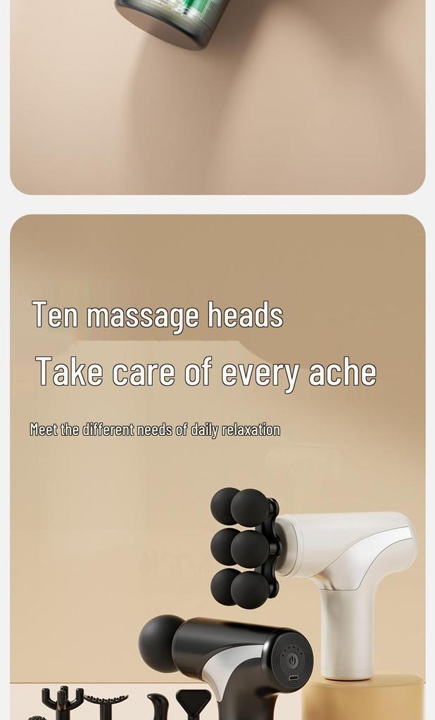 Compact Rechargeable Fascia Gun: Portable Muscle Relaxer and Massager for Home Fitness