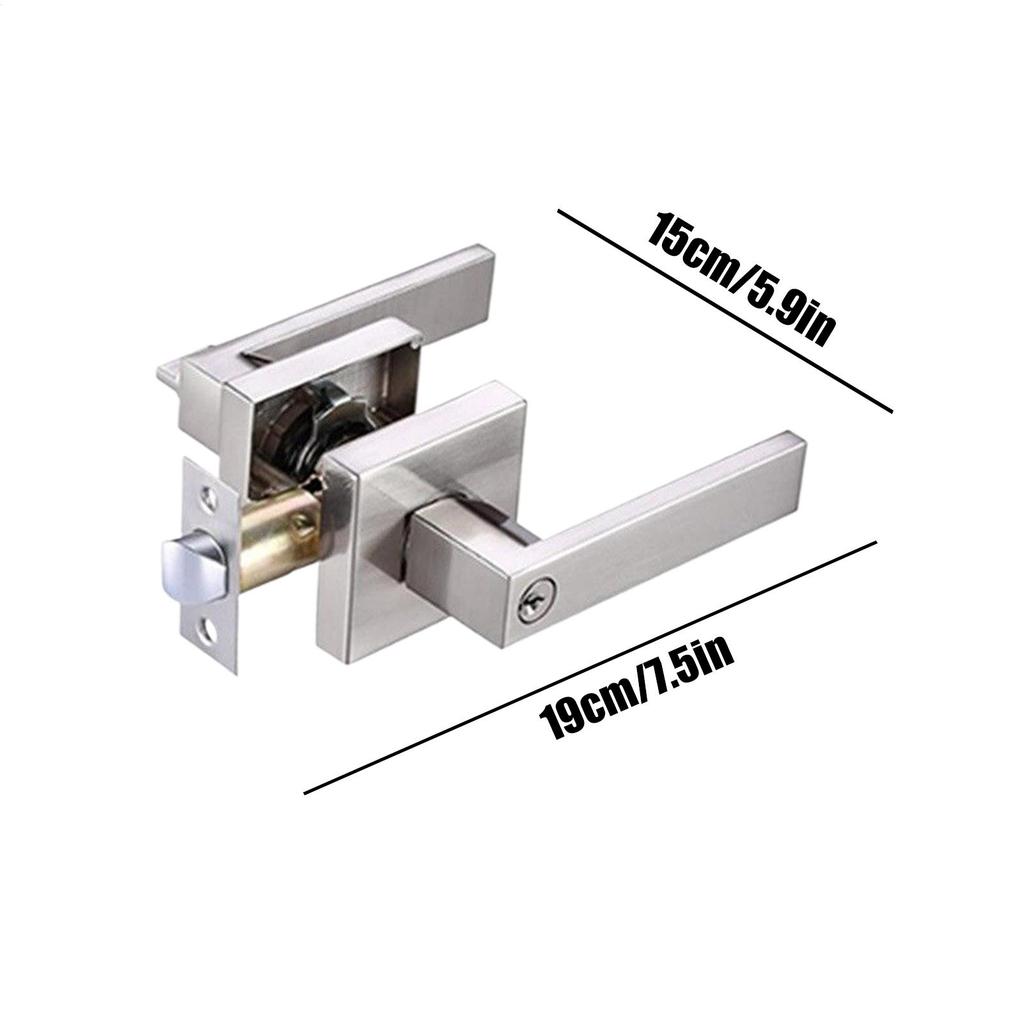 Privacy Door Handle Lock Heavy Duty Interior Bedroom Bathroom Office Door Knob with Lock for Home Security Safety