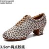Leopard Latin Dance Shoes Jazz Tango Salsa Woman Modern Ballroom Dance Shoes Teacher Shoes 3.5cm/5cm Heels Dance Sneakers