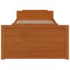 Vidaxl Bed Frame With Drawers, Honey Brown, Pine, 90 X 200 Cm
