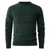 Autumn & Winter European Men's Round Neck Pullover Sweater - Korean Style Solid Knitwear.
