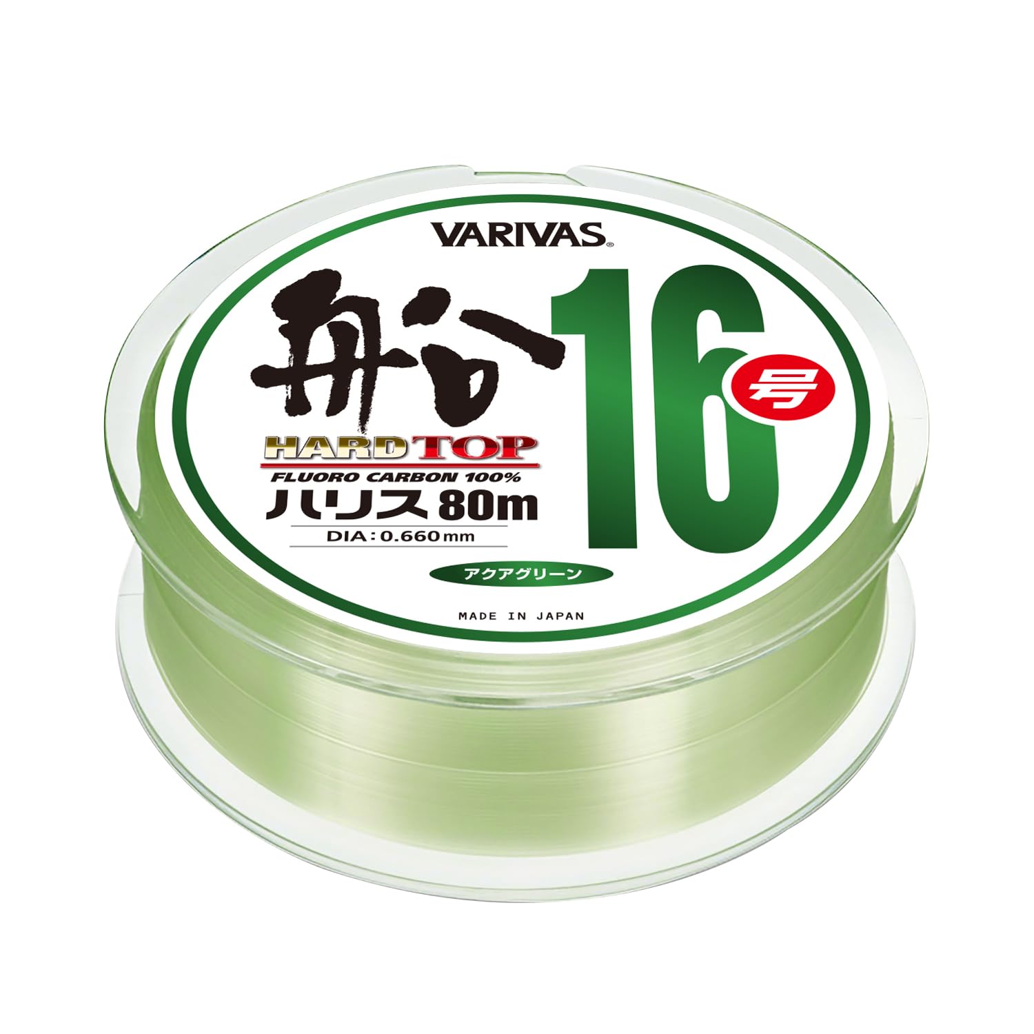 

VARIVAS Hard Top Boat Aqua Green Line, Fluorocarbon, 80m, #16,