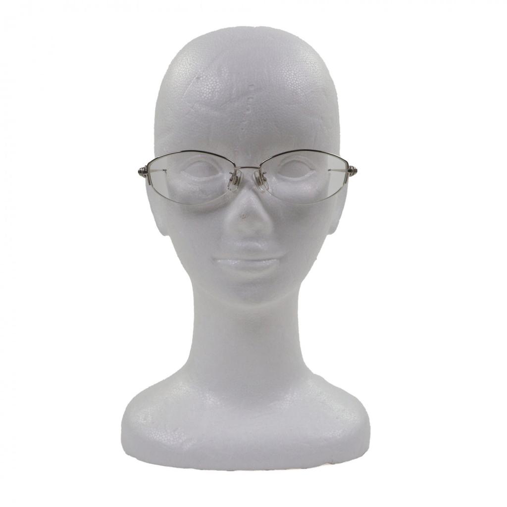 Great Chopard Glasses Half rim with logo Silver K14WG mens Used