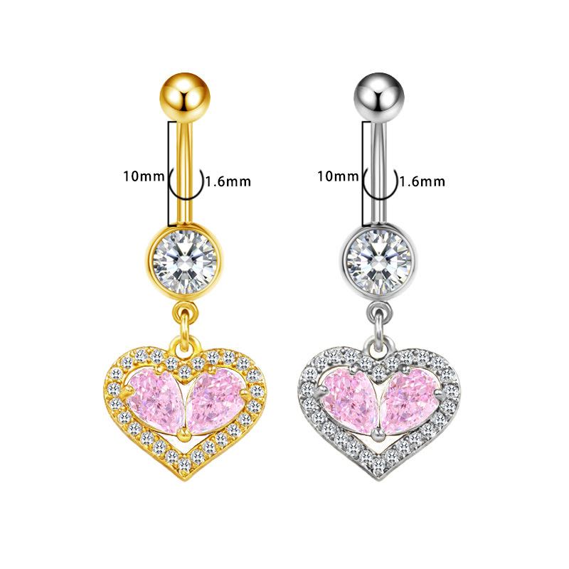 Heart-Shaped Animal Style Navel Ring - Trendy European & American Fashion Jewelry
