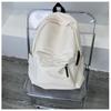 Mochila de Color Sólido Estilo Coreano Para Estudiantes, Mochila Unisex Simple de Gran Capacidad Para Escuela Secundaria y Universidad