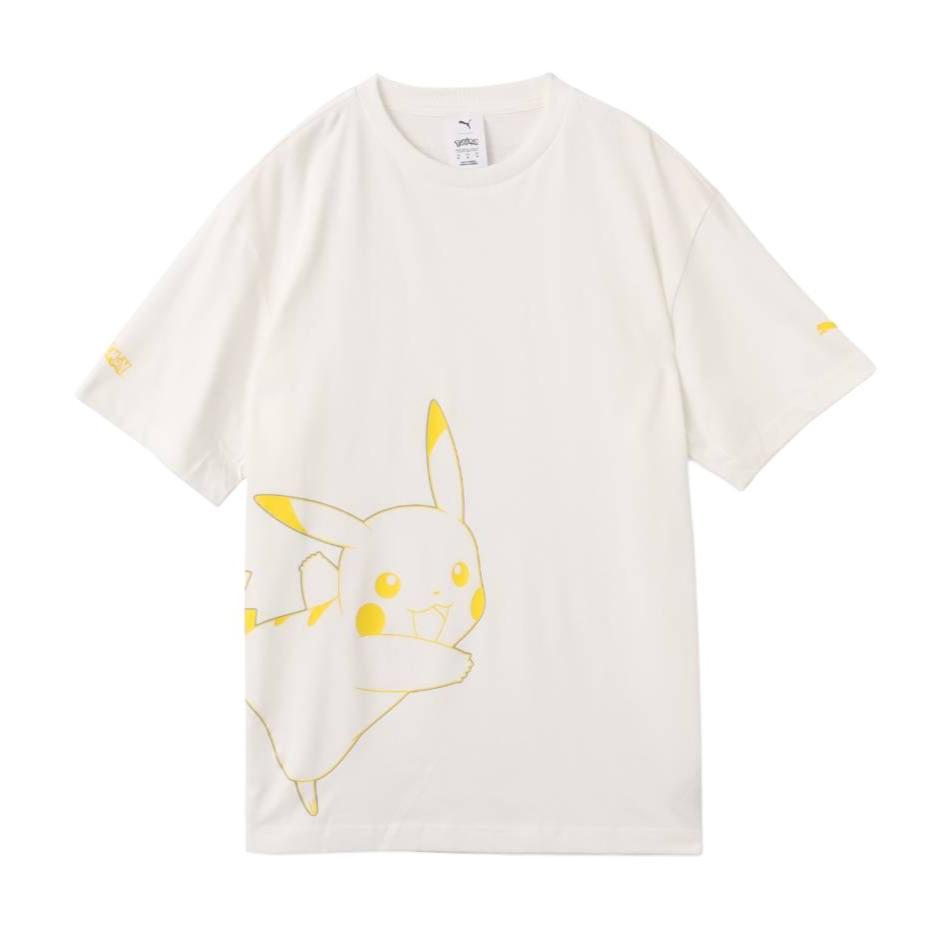 Puma X Pokemon Comfortable Casual Graphic Crew Neck Short Sleeve T-Shirt Unisex Tops 634914-02 XS