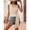 New Summer Style Loose Slim Irregular Sleeveless Shirt Feminine and Versatile Top
