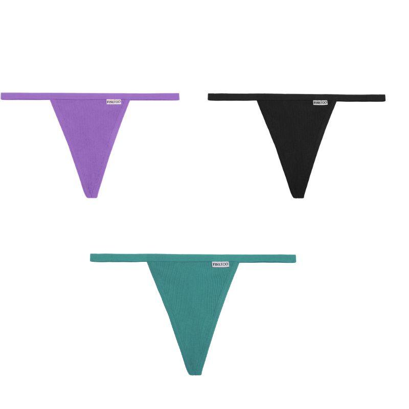 

3 шт./компл. хлопковые стринги, трусики для женщин, сексуальные трусы с Т-образной спинкой, стринги, нижнее белье для девочек, дышащее нижнее белье, удобное бикини M