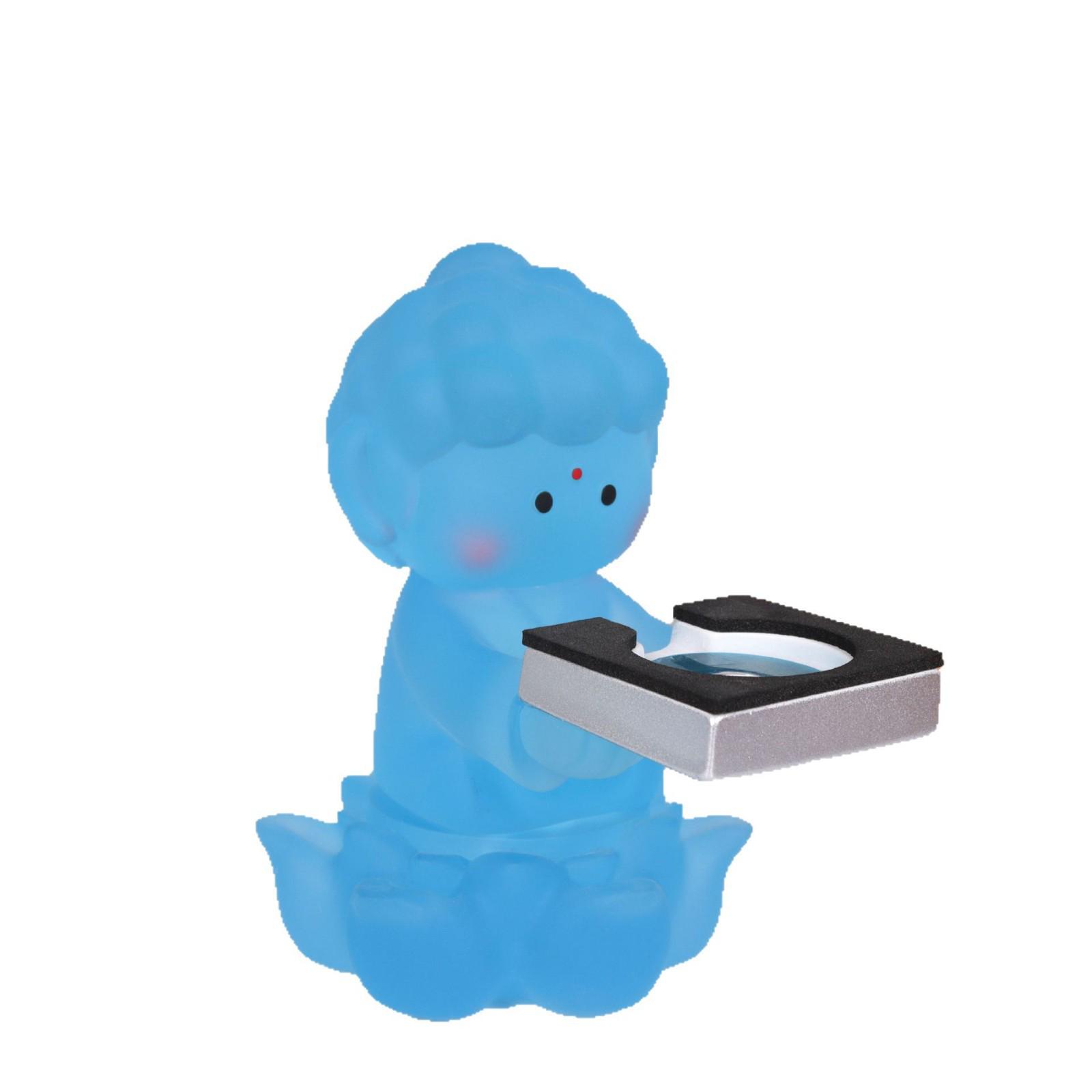 Clear Resin Mini Buddha Apple Watch Magnetic Charger Stand Holder Apple Watch Charger Holder Groove 32MM синий