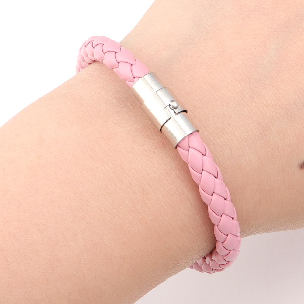 1pc Fashion Design PU Leather Cord Bracelet 19/21cm Copper Magnetic Clasp Bracelet For Men Women Valentine's Day Jewelry Gifts