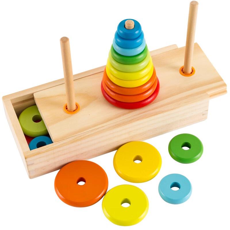 Wooden Tower of Hanoi Educational Puzzle