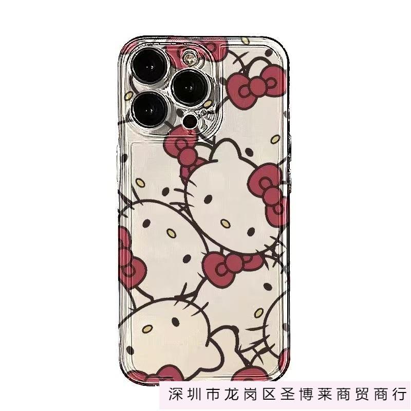 Full Screen KT Cat 11/12pro iPhone Case iPhone13/14/15 Transparent All-inclusive Xs Cartoon 16plus