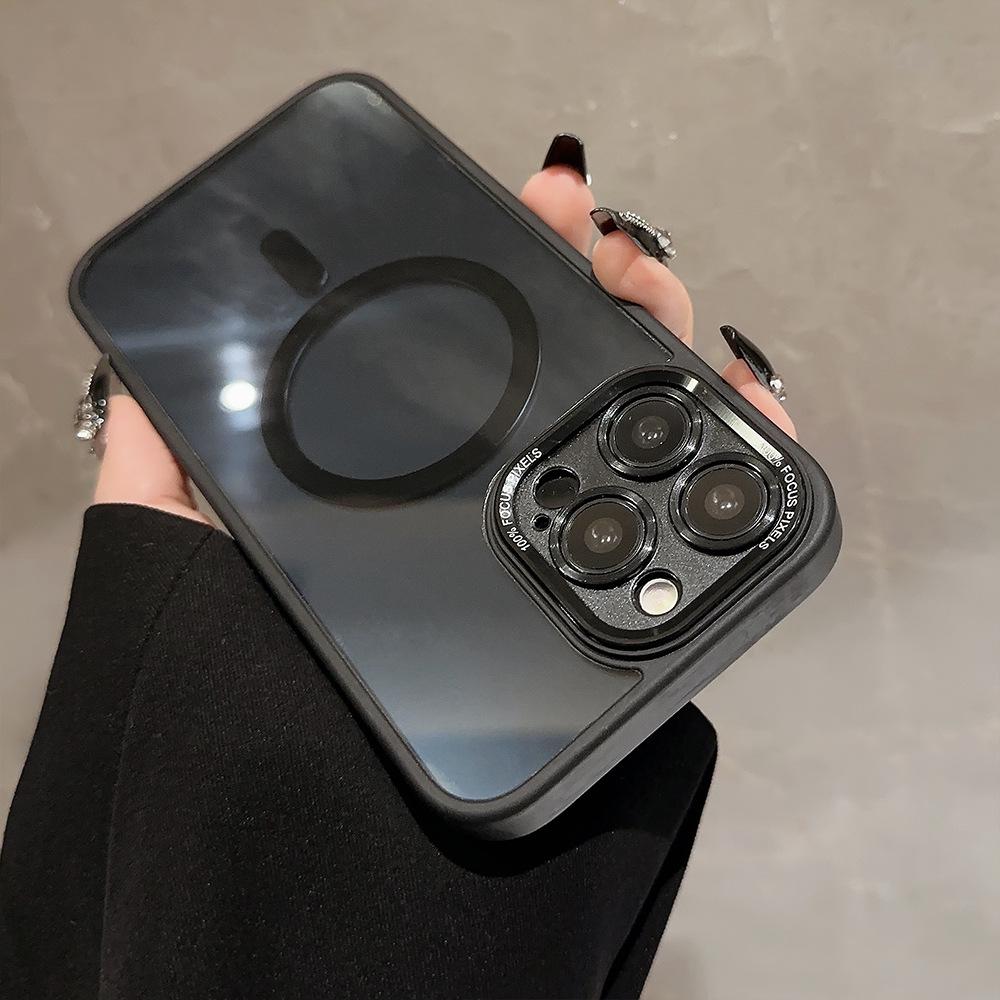 Applicable To IPhone16 Apple 14promax Mobile Phone Case Magnetically Absorbs New 13 High End 11 Metal Lens 12 Trend