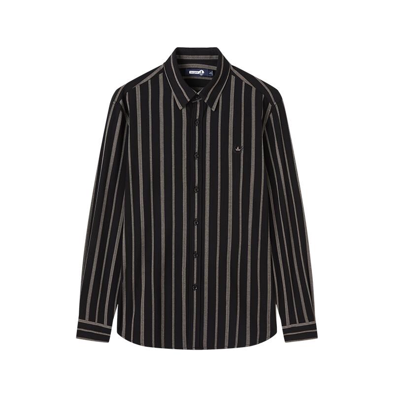 Navigare Men's High-Elastic Soft Striped Long-Sleeve Shirt