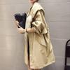 Large Size Women Jacket Spring Hooded Coat Solid Color Casual Loose Windbreaker Boutique Parka Mid-length