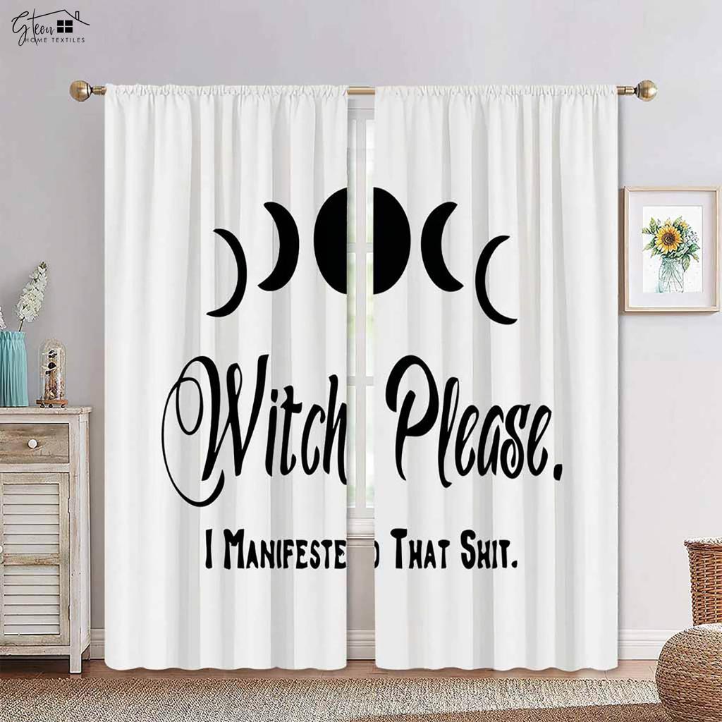 Rainbow Cute Cloud Star Gray Along with White Color Matching Printed Drapes Bed Room Family Room Children's Room Decorative Curtains