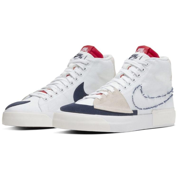 Nike Blazer Mid SB Edge 'Hack Pack' (Unisex) White / University Red / Summit White / Midnight Navy Skateboard Shoes CI3833 100