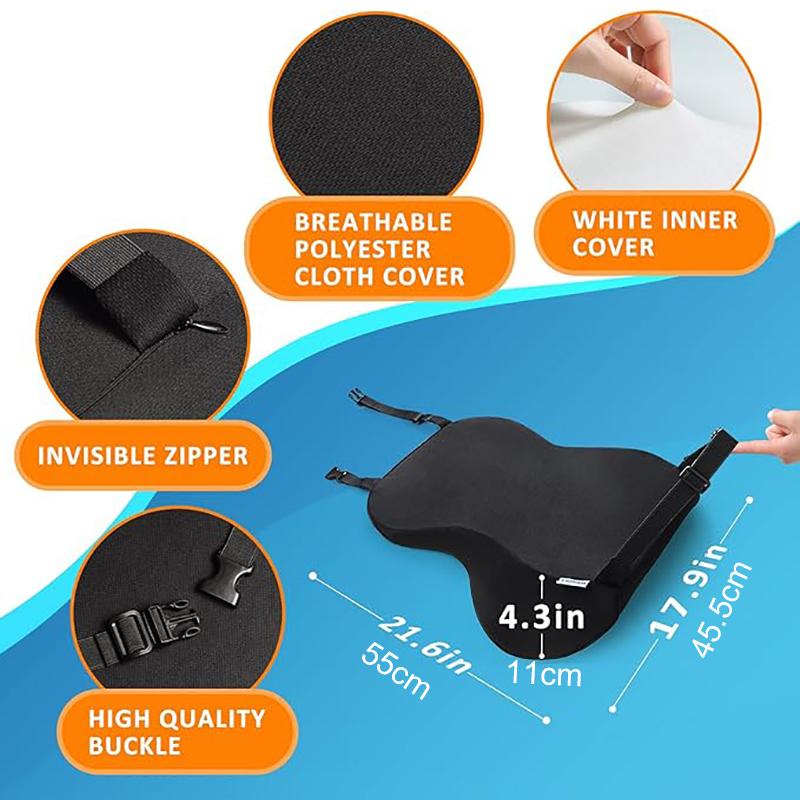 Lumbar Support Pillow for Car, Truck Accessories Travel Essentials, Memory Foam Back Cushion for Back Pain Relief,Fits Most Cars