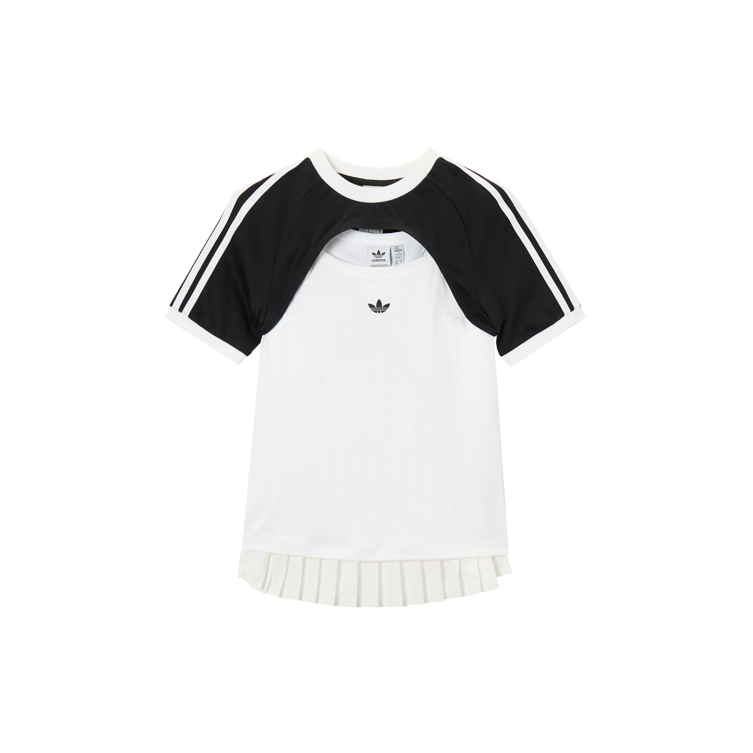 (WMNS) adidas Originals R3CD Cali T-Shirt Asia Sizing Black White Women s JZ6784 S