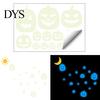 Removable Pumpkin Stickers for Glass Halloween Glow in The Dark Wall Decals, Spooky Luminous Theme Room Decor Stickers, Self-Adhesive DIY Mural