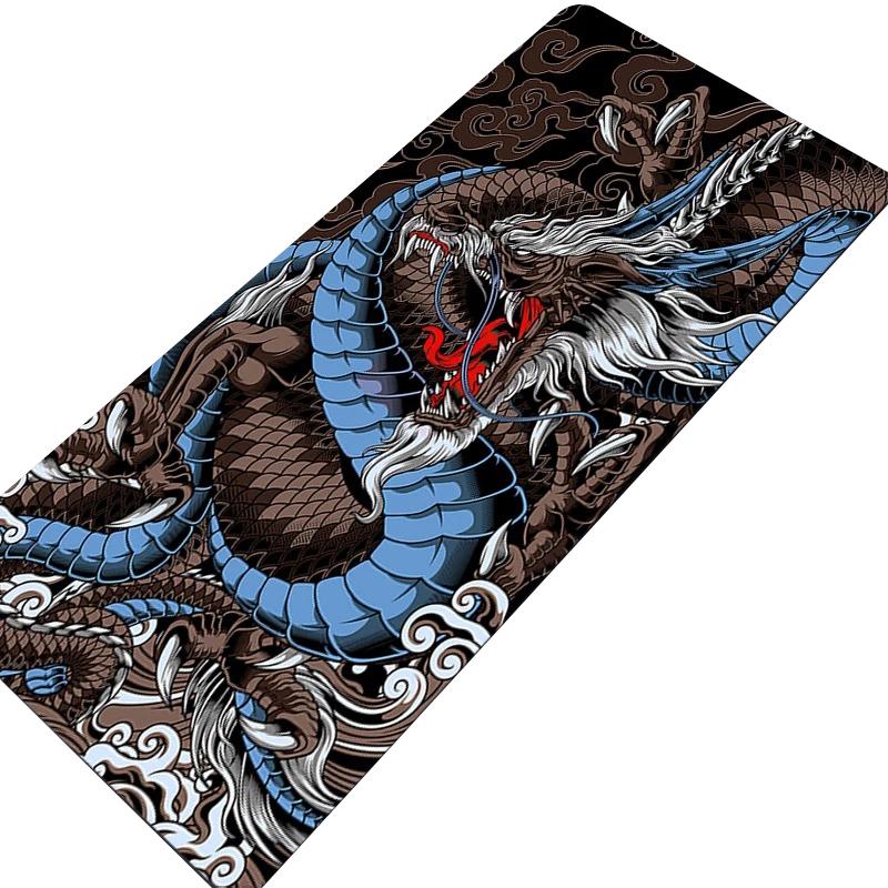 Mouse Pads Black White Dragon Table Mats Computer Mousepad Company Big Desk Pad xcm Large Gamer Mousepads Mouse Mat