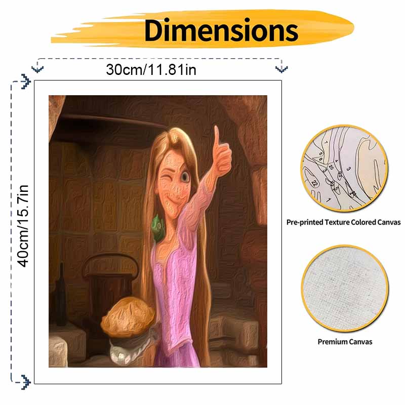 Disney Oil Painting Kit Painting Rapunzel Art Home Bedroom Wall Decor Gift