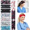 Women Nurse Headbands with Button Wide Headbands for Mask Non Slip Elastic Ear Protection Gift for Doctors Sweatband Hairband