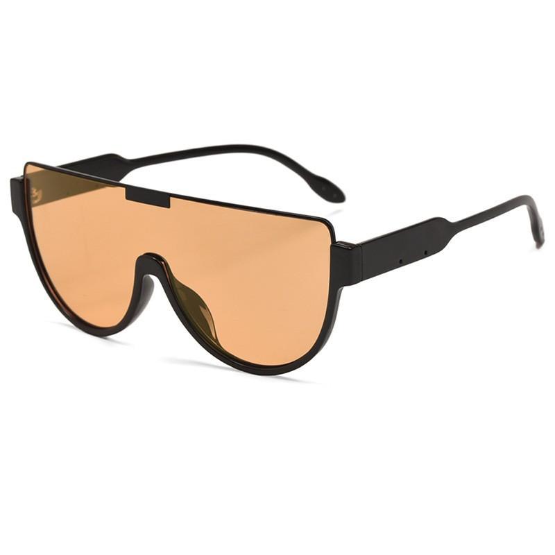 

Vintage Semi-round Sunglasses Women Fashion Monoblock Outdoor Goggle Shades Ins Trending 2026 New Design UV400 Eyewear 86395 коричневый