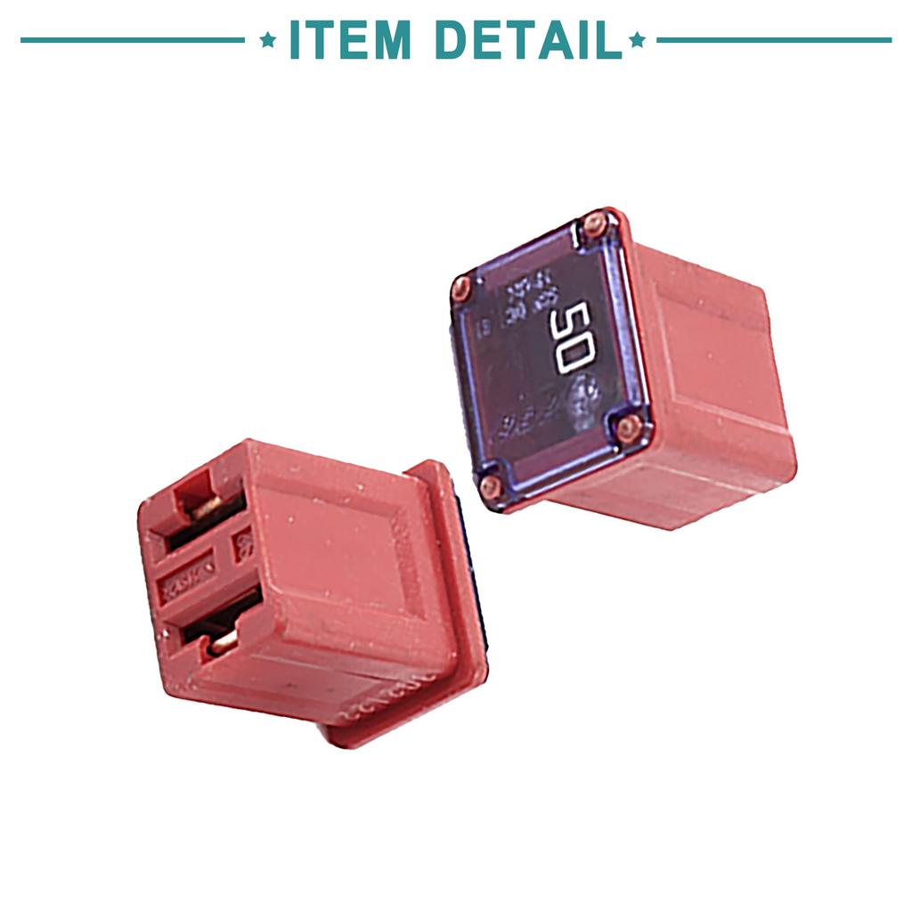 ACROPIX 5 Stück Weibliche PAL Sicherung Auto Kunststoffschale Universal 50A -58V Rot