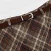 Melanoid Retro Plaid High-Waist Wool Skirt - Women's Trendy Slimming Comfort for Spring/Autumn 2026